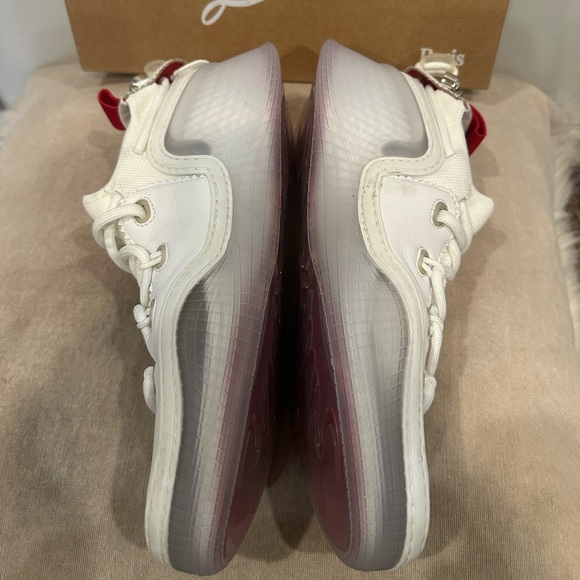 Christian Louboutin White and Red Sneakers - Picture 4 of 9